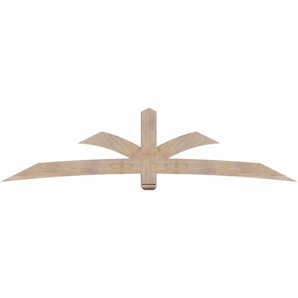 Ekena Millwork Davenport Smooth Timber Gable Bracket, Douglas Fir, 108"W x 27"H x 5 1/2"D x 5 1/2"F, 6/12 Pitch GBW108X27X0606DAV00SDF - main
